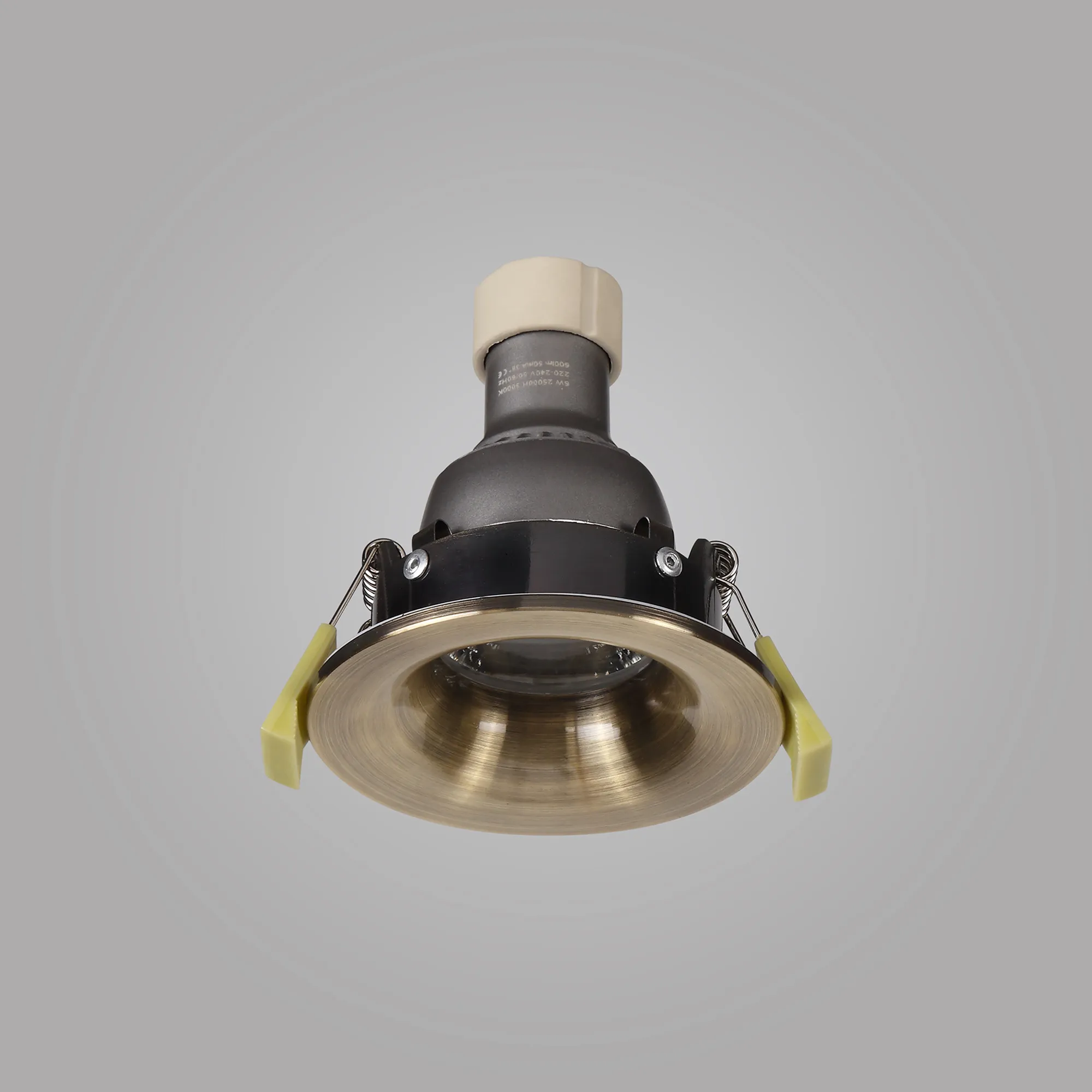 Bruve GU10 Recessed Round Antique Brass IP65 Downlighter, Cut-Out 68mm DX200404  Dlux Bruve IP65